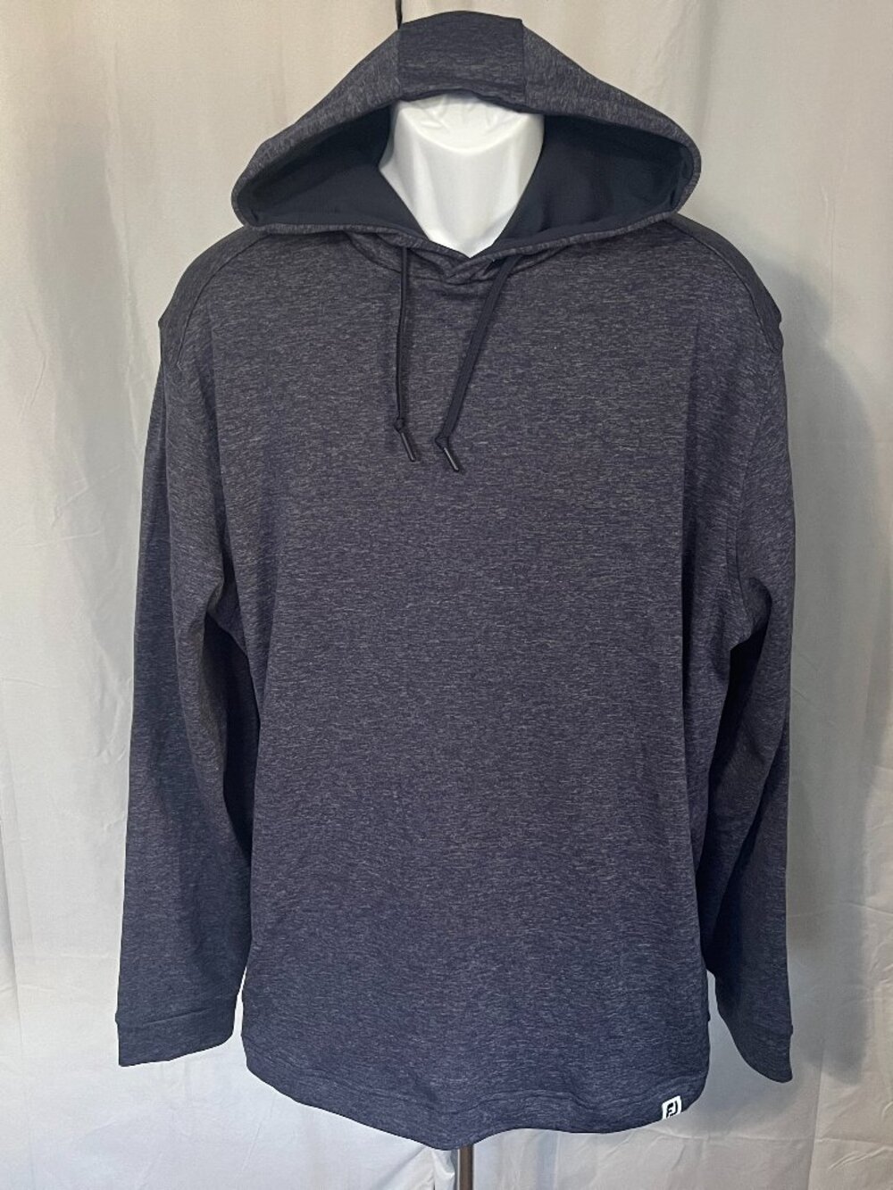 ⛳ FootJoy FJ Men's Dark Blue Marled Hoodie Hooded Sweatshirt XL EUC 🔷